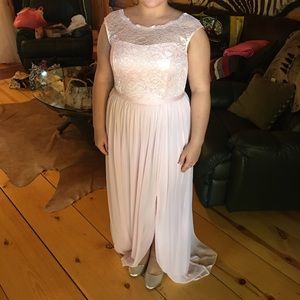 Blush Pink Bridesmaid Dress/Prom Dress